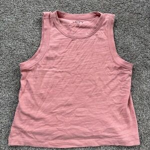 LOFT Women’s Medium Coral Ribbed Tank Top EUC